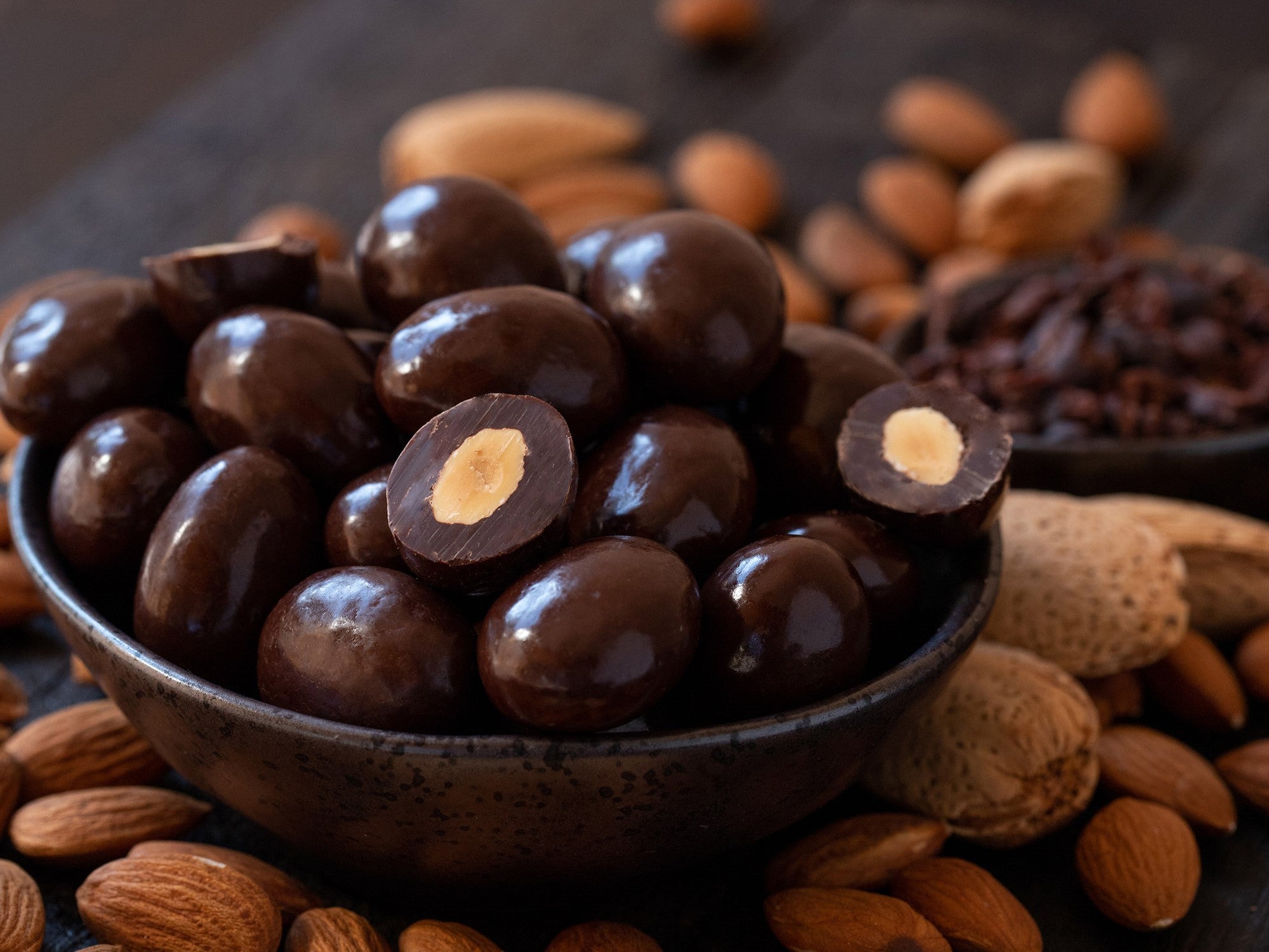 Almonds Dark Chocolate Peninsula Nut Co Almonds dark chocolate peninsula nut co