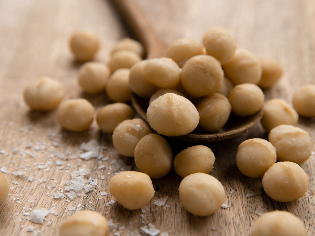 Dry roasted salted macadamias